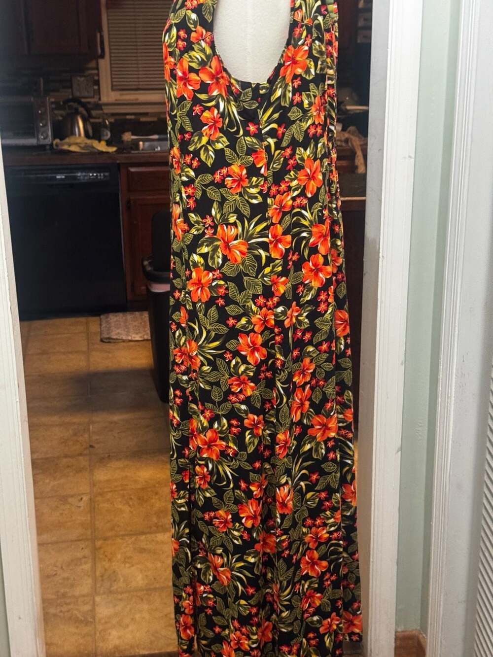 Erika Dresses Floral Sleeveless Button-Front Maxi Dress Size XL - Picture 5 of 9